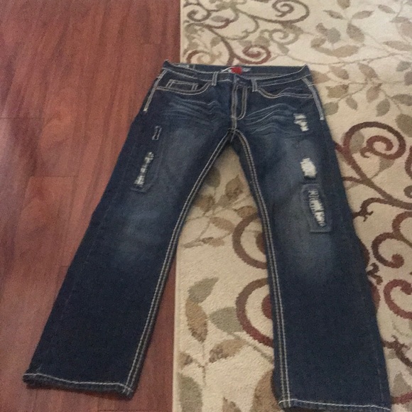 thick stitch jeans mens